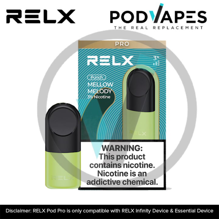 PODVAPES RELX INFINITY MELLOW MELODY POD Single 30MG (3) 1 PCS/BOX