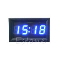 ஐ♕ 652F Compact 12V/24V LED Display Digital Clock 12V/24V Dashboard Clock for Car Truck