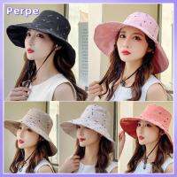 PERPE ของใหม่ ผู้หญิงผู้ชาย ใช้ได้ทุกเพศ หมวกบักเก็ตผ้าฝ้าย หมวกกันแดด fedoras หมวกชาวประมงหมวก หมวกปานามาหนังนิ่ม