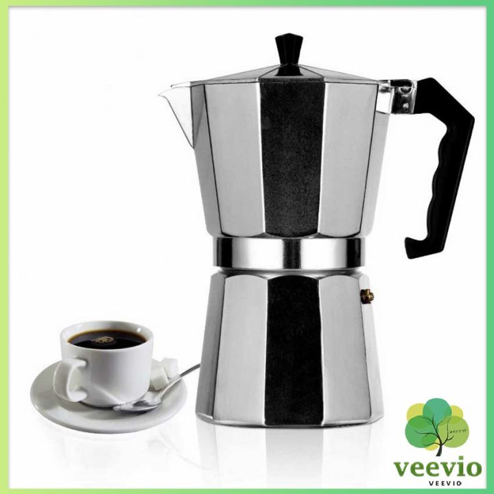 veevio-หม้อต้มกาแฟแบบแรงดัน-หม้ออลูมิเนียมเอสเพรสโซ่-กาต้มกาแฟสด-aluminum-espresso-pot-มีสินค้าพร้อมส่ง