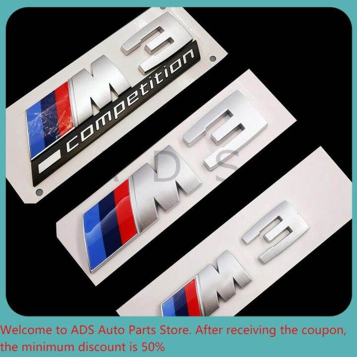 Fashion BMW M3 Logo Auto Badge Emblem Trunk Emblem COMPETITION Bar ...