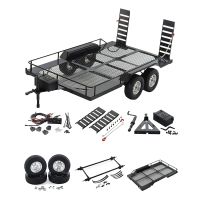 Dual Axle Trailer Kit Metal RC Car Parts for 1/10 RC Crawler Truck Axial SCX10 TRX4 TRX6 Redcat GEN8 RGT 86100 SMT Tamiya CC01