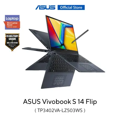 ASUS Vivobook S 14 Flip TP3402VA-LZ503WS, 14 Inch, thin and light laptop, WUXGA IPS, touch screen, Intel Core i5-13500H , 16GB (8+8) DDR4, Intel Iris Xᵉ Graphics, 512GB M.2 NVMe PCIe 3.0 SSD, 1.5 kg lightweight, WiFi 6E, fingerprint