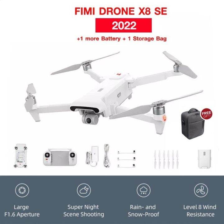 fimi-drone-x8se-2022-โดรนพับได้รุ่นใหม่-รองรับการถ่าย-4k-บินไกลสูงสุด-8-กิโลเมตร