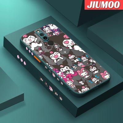 เคส JIUMOO สำหรับ Xiaomi Redmi 8 8A 8A Pro,เคสลายการ์ตูน Sanrio Kuromi บางเฉียบด้านหลังเป็นฝ้าเคสป้องกันเลนส์กล้องแบบแข็งขอบซิลิโคนนิ่มดีไซน์ใหม่คลุมทั้งหมดกันกระแทก