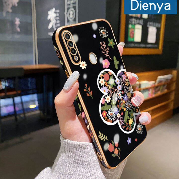 dienya-เคสสำหรับ-oppo-a31-2020-a8เคสลายการ์ตูนน่ารักดอกไม้สีสันสดใสและสวยงามเคสนิ่มขอบสี่เหลี่ยมเคสมือถือกันกระแทกเคสฝาหลังเต็มเคสกันกระแทกกล้อง