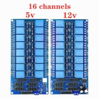 รีเลย์โมดูล16ช่องสัญญาณบอร์ดคอนโทรล5V 12V พร้อมระบบป้องกันออปโต้คัปเปลอร์พร้อมรีเลย์กำลัง Lm2596