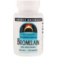 Source Naturals, Bromelain 600 GDU/g, 500 mg, 120 Tablets