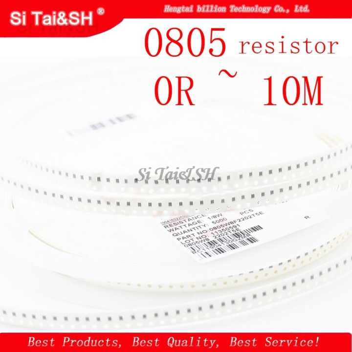 100Pcs 0805 SMD 1/8W chip resistor 0R ~ 10M 0 10R 100R 220R 330R 470R 1K 4.7K 10K 47K 100K 0 10 100 330 470 ohm