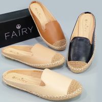 รองเท้าส้นแบน 999-44 เปิดส้น  พื้นนุ่มใส่สบาย FAIRY