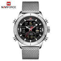 NAVIFORCE Watch Men Sports Quartz Watches Top Luxury Brand Stainless Steel Waterproof LED Digital Wristwatch Relogio Masculino