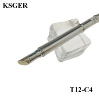 Ksger หัวเครื่องเชื่อมเหล็กอิเล็กทรอนิกส์ T12-c4 Alat Besi การเชื่อมประสาน220V 70W สำหรับอุปกรณ์เชื่อมสายไฟ Fx9501และ Fm2028