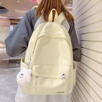 Uniqlo High-end 2023 NEW Simple Cloth Backpack ins Japanese Female Junior High School Students Campus College Students Niche Design Travel Lightweight School Bag schoolbag New