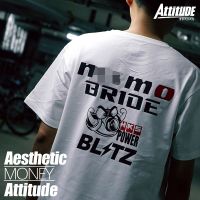 Attitude ATTITUDE เสื้อยืดคอกลม แขนสั้น ผ้าฝ้าย สไตล์ญี่ปุ่น JDM Nissan Nissan GTR Black and white style พร้อมส่ง