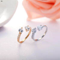 เครื่องประดับอัญมณี Charming สกีรูปหัวใจแหวนเซอร์คอนส์มีสไตล์