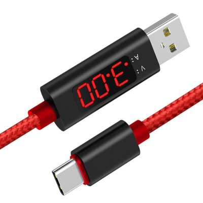 【Hot demand】 สายเคเบิล USB แรงดันไฟฟ้า C ไนลอนสำหรับเครื่องวัดระยะชนิด IOS ปัจจุบันมัลติมิเตอร์ปัจจุบันจอแสดงผลแบบถักจอ LCD วัดและปรับระดับ