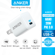 Sạc ANKER Powerport III Nano 20W 1 cổng USB-C PiQ 3.0 tương thích PD