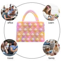 【hot】 Decompression Press Storage Kid Adult Squeeze Organizer Stress Handbag Sensory ！