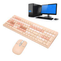 เมาส์คีย์บอร์ด 2.4GHz Keyboard Mouse Combo Type C Charge สำหรับพีซี