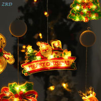 WaterWheel Colorful Christmas Suction Cup Hanging Lights Battery Powered Decorative Pendant For Shopping Mall Window