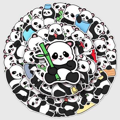 【LZ】❍☽  Kawaii panda bonito adesivos para crianças animais dos desenhos animados diy telefone laptop bagagem carro scrapbook copo de água brinquedo b2 50pcs