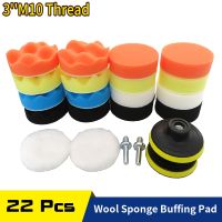 20Pcs Car Foam Drill Polishing Pad Kit for Car Polisher 3 Inch Sealing Glaze Waxing Buffing Pads Set Drill Removes Scratches