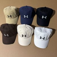 ◈❉ Hat mens UA baseball cap womens tide brand Korean fashion all-match spring and summer new soft top sunshade casual cap