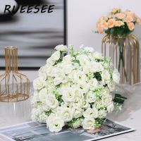 【CC】 Artificial Flowers 15 Silk Fake Wedding Floral OfficeTH