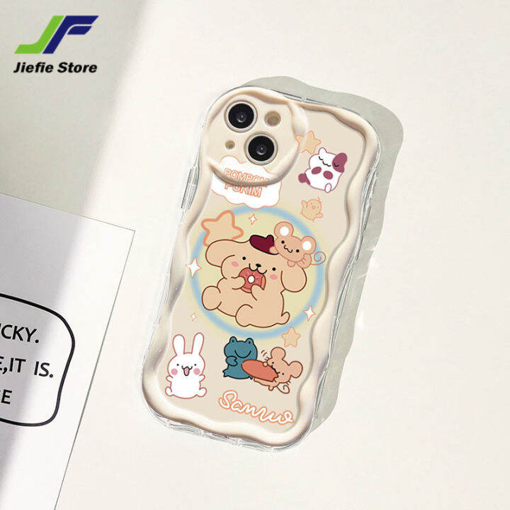 เคสโทรศัพท์การ์ตูนรูปสุนัขน่ารักดีไซน์ใหม่-jiefie-สำหรับ-oppo-a15-a15s-a16-a16k-a16e-a17-a17k-a36-a76-a96-a5-a9-a3s-a12e-a52-a92ครีมขอบคลื่น-tpu-เคสป้องกันแรงกระเทือน