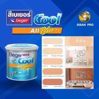 BegerCool All Plus Semi-gloss เบเยอร์คูล ออลพลัส สีบ้านเย็น สีทาบ้านสูตรน้ำ ชนิดกึ่งเงา กลุ่มสีพีช 3.785 ลิตร