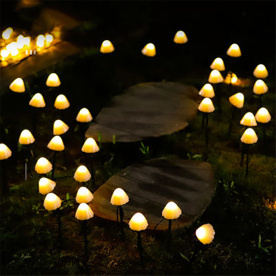 Outdoor Solar LED String lights 102030 Mushroom Shape Solar Garland 8 Modes for Xmas Wedding Party Patio Garden Decoration
