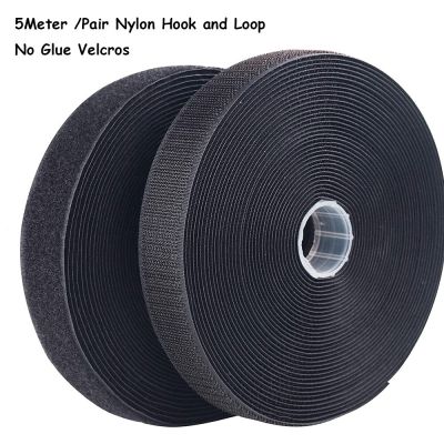 5Meter /Pair Nylon Fastener Tape Hook Black White No Glue Adhesive Hook and Loop Tape For DIY Sewing Magic tape Accessories
