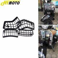 【Hot deal】 4ชิ้นด้านหน้าและด้านหลังไฟสัญญาณกระจังหน้าปกยามสำหรับ Vespa PX VSX VNX LML ดาวพลาสติกตัวบ่งชี้เลนส์ Grills คุ้มครอง