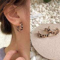 【YF】❇  Korean Leopard Print Earrings for C Resin Hoop AestheticJewelry Gifts