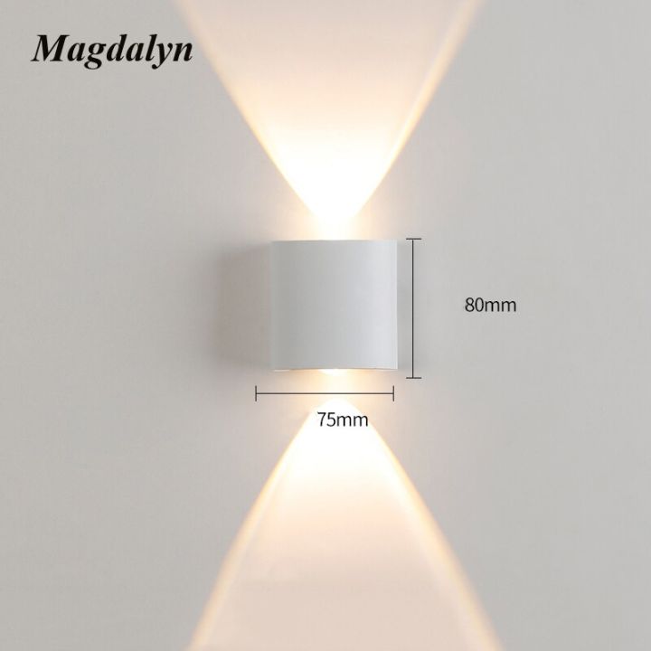 magdalyn-โคมไฟติดผนังกลางแจ้งโคไฟผนังอลูมิเนียม-อุปกรณ์ตกแต่งภายในอาคารแบบนอร์ดิกกันน้ำไฟ-led