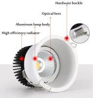 Anti-Glare LED Downlight 15W 12W 7W Led Spot Lights 220V 110V หลอดไฟ Led Downlight Led ห้องนอนในร่ม LED Spot Lighting