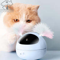 Pet Cat แสงอินฟราเรดไม่มีเสียงรบกวนหมุนได้360องศาอัตโนมัติอัจฉริยะ Wake-Up Electric Cat Toy