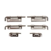 Stainless Steel Flat Latch Loading Hinge Safety Spring Bolt Barrel Latch For Welding Power Distribution Cabinet Door Hardware Locks Metal film resista