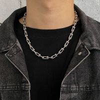 Niche Design Stainless Steel Chain Necklace Horseshoe Buckle U-shaped Choker Chain Mens Hip-hop Necklace Summer Jewelry Fashion Chain Necklaces