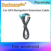 ouchuangbo Fakra Z to SMA Male Y Type Splitter car GPS Antenna With Diode RG174 Pigtail Extension Cable for Android Device