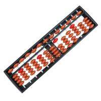 Portable 13 Rods Plastic Arithmetic Abacus Soroban Calculating Tool Educational Tools for Students Kids Brown Calculators