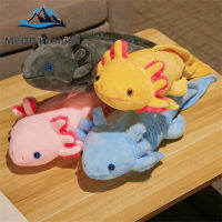 MFQQ Axolotl ของเล่นลายการ์ตูนน่ารักผ้ากำมะหยี่ขนาด45ซม. ลายสัตว์กำมะหยี่ตุ๊กตาผ้ากำมะหยี่ยัดไส้นุ่มสำหรับเป็นของขวัญวันเกิดของตกแต่งบ้าน