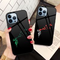 {Chaoke digital branch} Fundas แก้วเรืองแสงสำหรับ Iphone 14 11 13 Pro Max 12 Mini XS X XR 6S 7 8 Plus SE 2022 2020เคสโทรศัพท์ฆ่าตัวตายที่สนุกสนาน