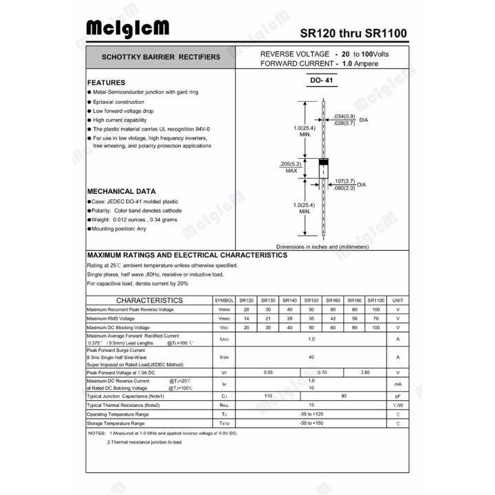ไดโอด-schottky-20ชิ้น0-sr5100