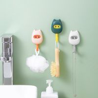 6Pc/Set Creative Cute Variable Face Wall Hanging Hook Strong Seamless Sticking Hook Home Decorative Can Washable Key Holder Wall Picture Hangers Hooks