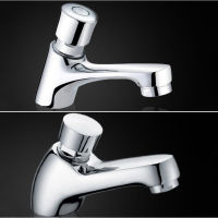 G12 Brass Single Cold Pressing Type Basin Delay Valve Faucet Public Area Wash Basin Tap Water-saving Bibcock