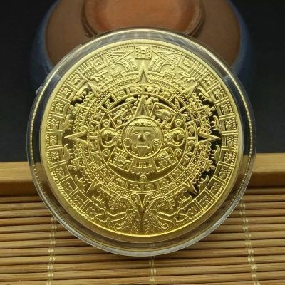 【CC】❡✎  Maya Memorial Coin Pyramids Coins Mexico Gold and Foreign Non-currency