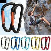 ตะขอเกี่ยวพวงกุญแจโลหะผสมหัวเข็มขัด Carabiner สำหรับปีนเขาอลูมิเนียมหลากสีปลอดภัยคุณภาพสูงจำนวน2ชิ้นเดินป่าตั้งแคมป์