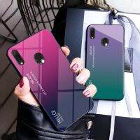 การไล่ระดับสีเคสกระจกเทมเปอร์เรียบทุนสำหรับ ASUS Zenfone Max Pro M1 ZB602KL ZB601KL ZB631KL ZS660KL ZS661KL โทรศัพท์ ROG 5