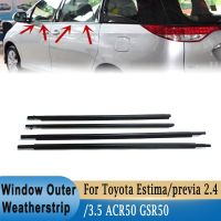 【LZ】◑☢  Borracha Weatherstrip para Janela e Vidro Cinto de vedação exterior Tiras de vedação Trim Toyota Previa 2.4 3.5 ACR50 GSR50 4pcs